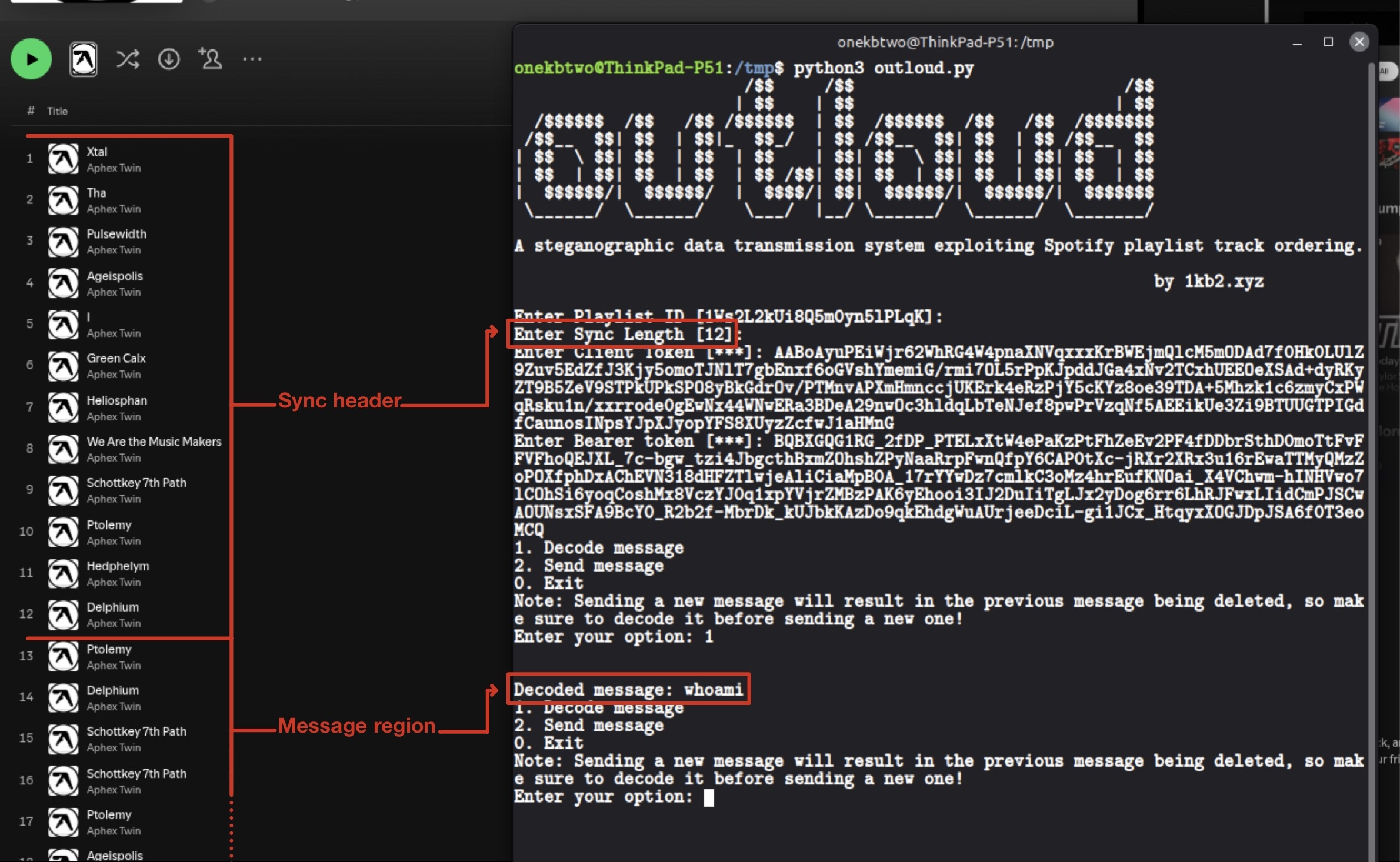 Playlist sync header example
